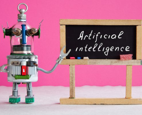 Artificial intelligence and machine learning concept