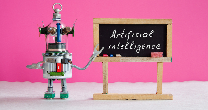 Artificial intelligence and machine learning concept