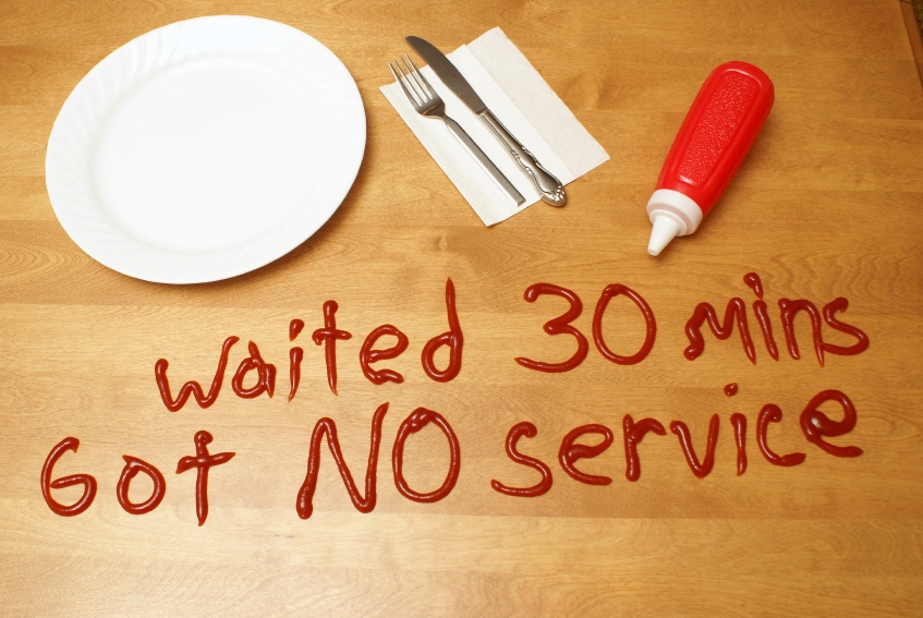 Empty Table and Plate with Fork and Knife