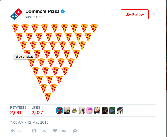 cmo-marketing-social media - Domino's Pizza Emojis Digital Marketing Campaign tweet