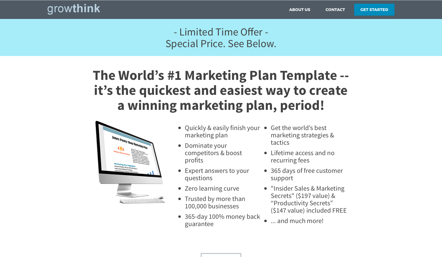 cmo-marketing strategy-woveon-Growthink Marketing Plan Templates