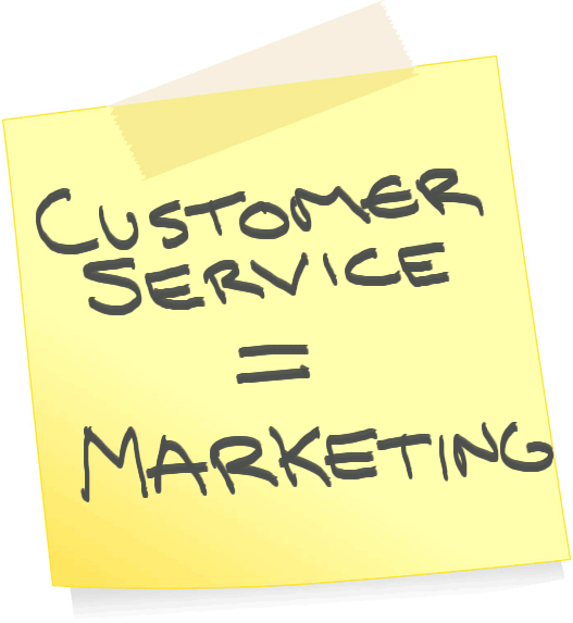 customer service marketing post it