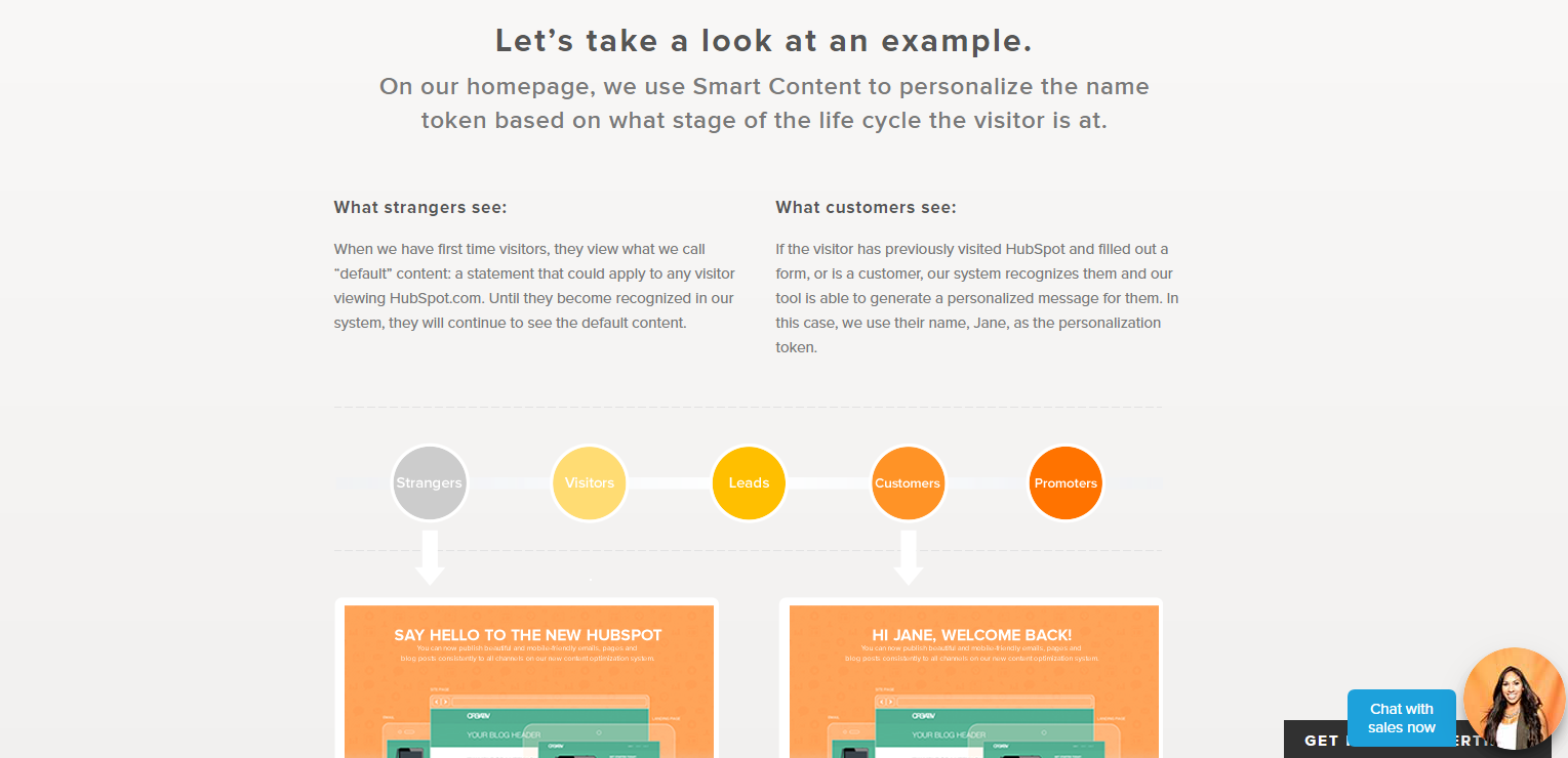 Hubspot smart content - customer engagement - customer service - personalization