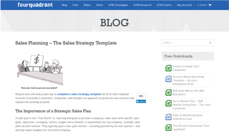 four quadrant sales strategy