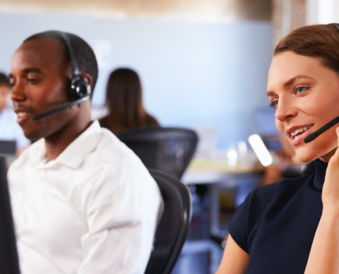 customer service busy staff