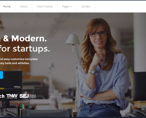 startup business website design template