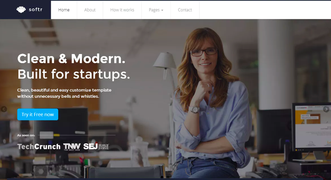 startup business website design template