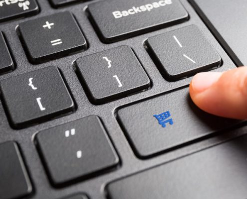 eCommerce key components keyboard cart
