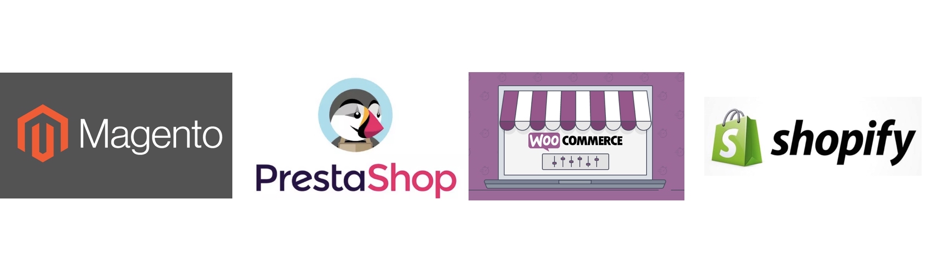 Shopify vs WooCommerce vs Prestashop vs Magento